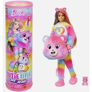 Barbie X Care Bears Cutie Reveal Series 2, Togetherness Bear, 10 Surprises, New